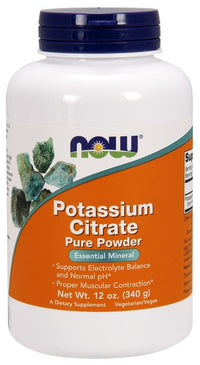 NOW Foods, Potassium Citrate, Pure Powder - 340g