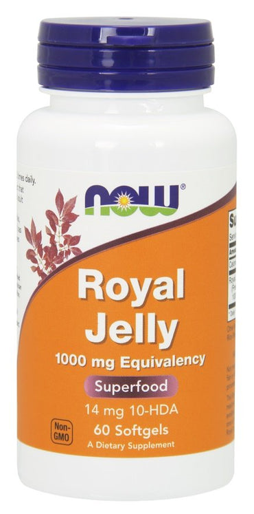 NOW Foods, Royal Jelly, 1000mg Equivalency - 60 softgels