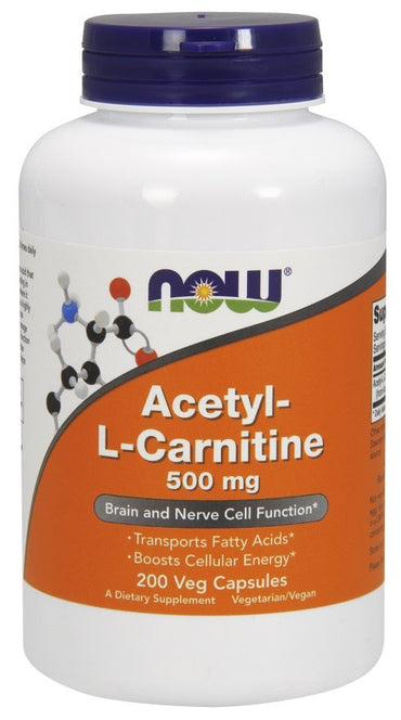 NOW Foods, Acetyl-L-Carnitine, 500mg - 200 vcaps
