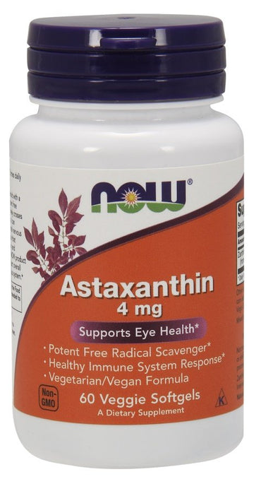 NOW Foods, Astaxanthin, 4mg - 60 veggie softgels