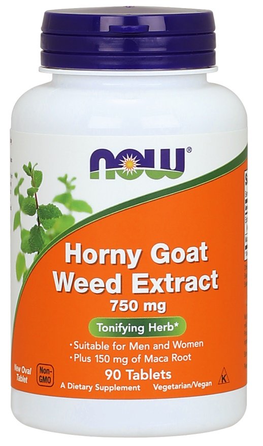 NOW Foods, Horny Goat Weed Extract, 750mg - 90 tablets