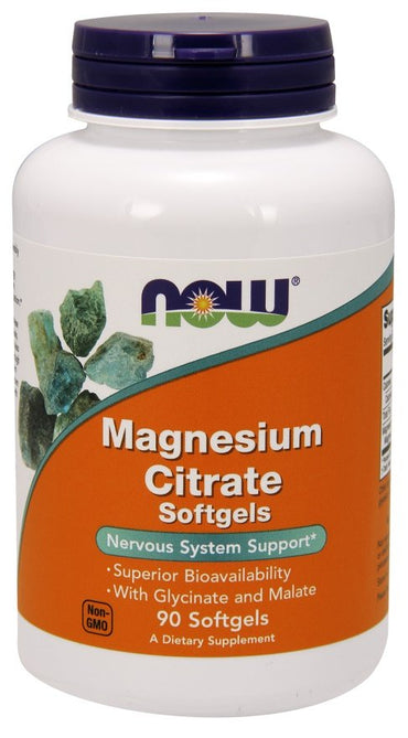 NOW Foods, Magnesium Citrate Softgels - 90 softgels