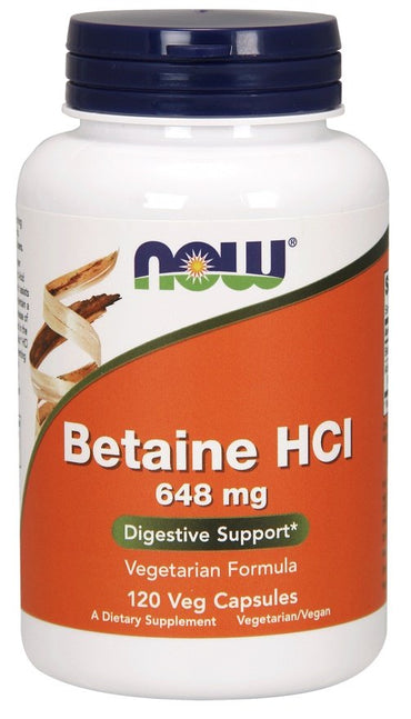 NOW Foods, Betaine HCl, 648mg - 120 vcaps