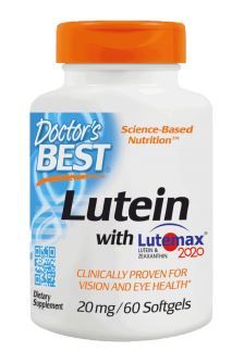 Doctor's Best, Lutein with Lutemax, 20mg - 60 softgels