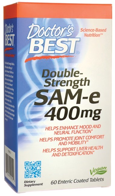 Doctor's Best, SAM-e, 400mg Double-Strength - 60 tablets