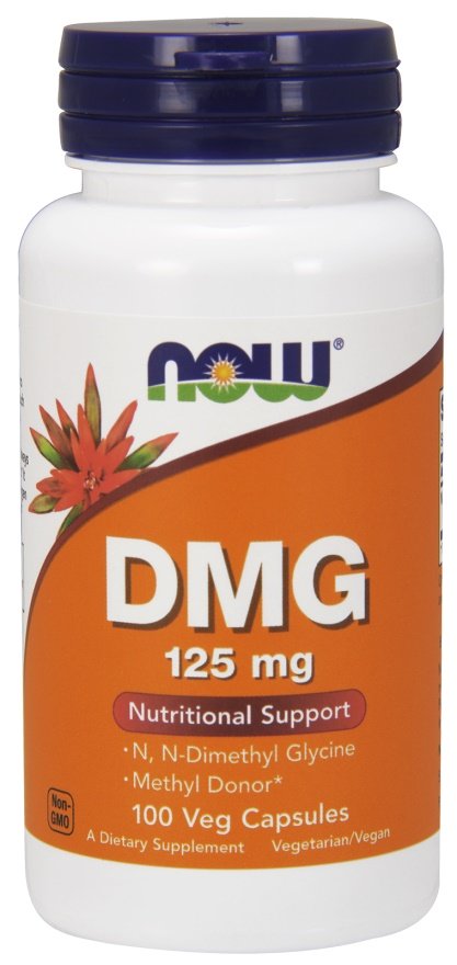 NOW Foods, DMG (Diméthylglycine), 125 mg - 100 capsules végétales
