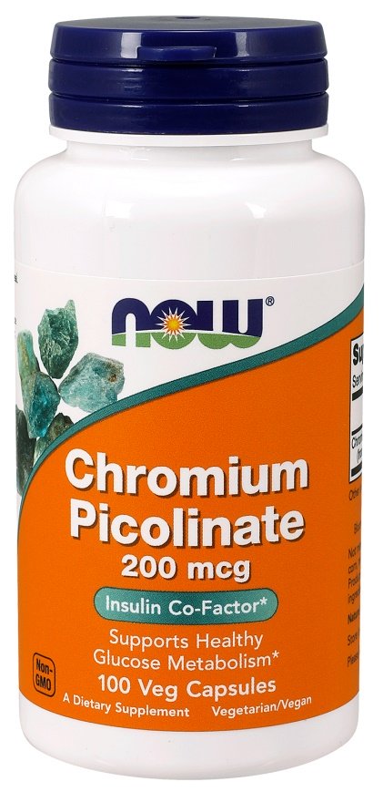 NOW Foods, Chromium Picolinate, 200mcg - 100 vcaps