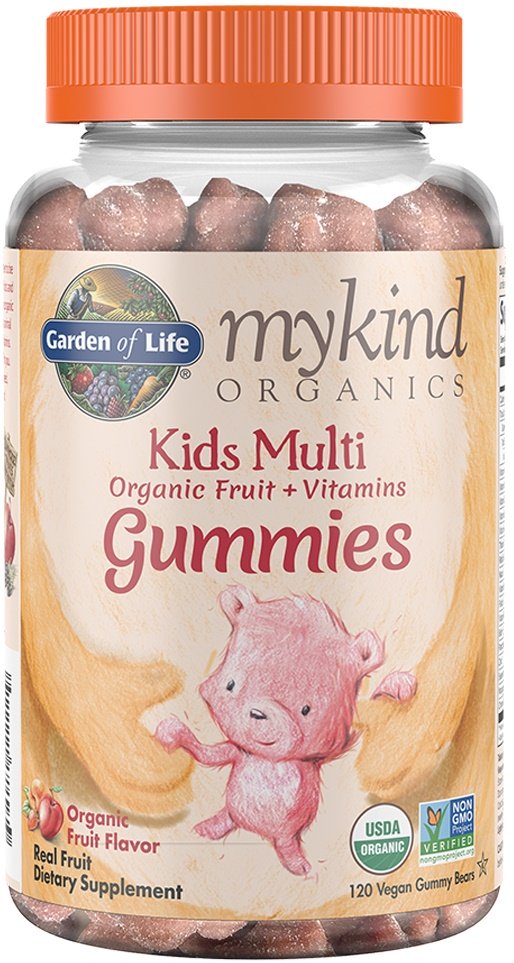 Garden of Life, Mykind Organics Kids Multi Gummies, Organic Fruit Flavor - 120 vegan gummy bears
