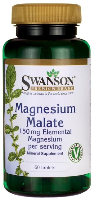 Swanson, Magnesium Malate, 150mg Elemental Magnesium - 60 tablets