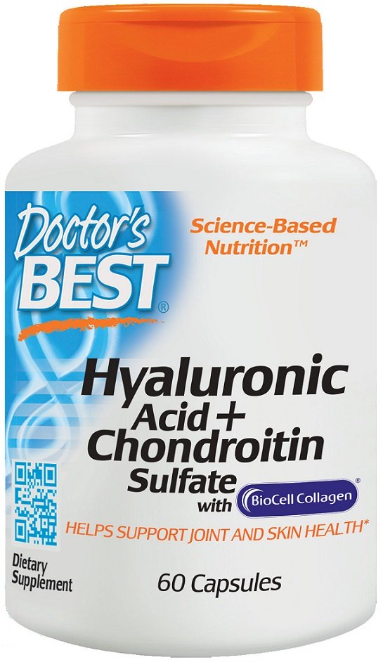 Doctor's Best, Hyaluronic Acid + Chondroitin Sulfate with BioCell Collagen - 60 caps