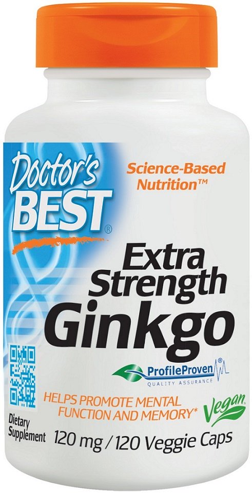 Doctor's Best, Extra Strength Ginkgo, 120mg - 120 vcaps