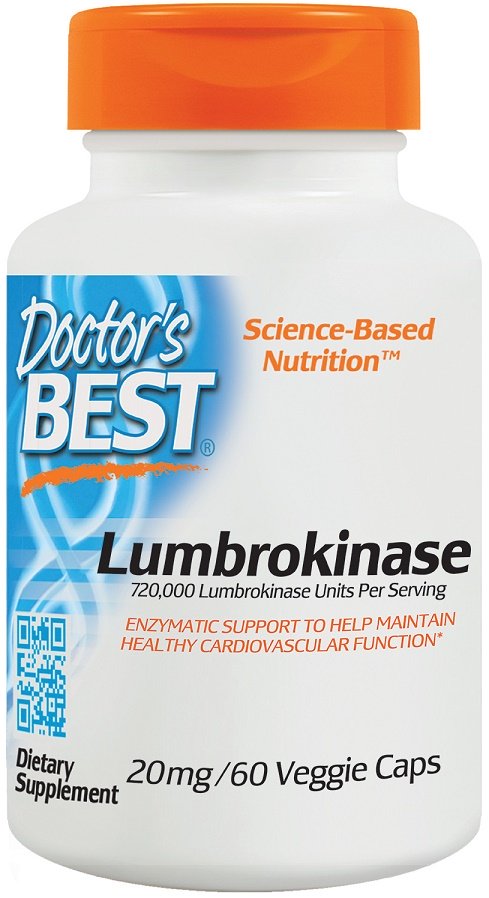 Doctor's Best, Lumbrokinase, 20mg - 60 vcaps