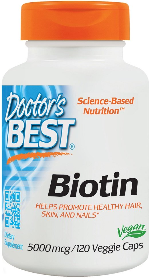 Doctor's Best, Biotin, 5000mcg - 120 vcaps