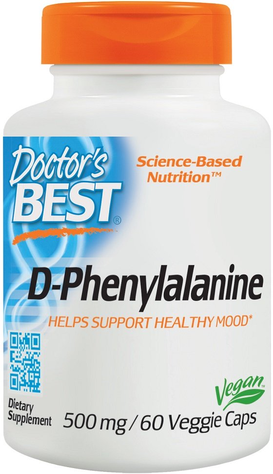 Doctor's Best, D-Phenylalanine, 500mg - 60 vcaps