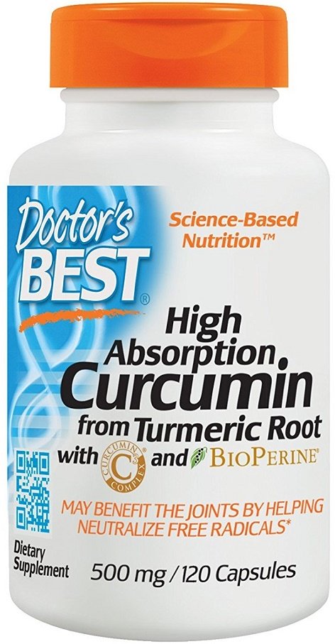 Doctor's Best, High Absorption Curcumin From Turmeric Root with C3 Complex & BioPerine, 500mg - 120 caps