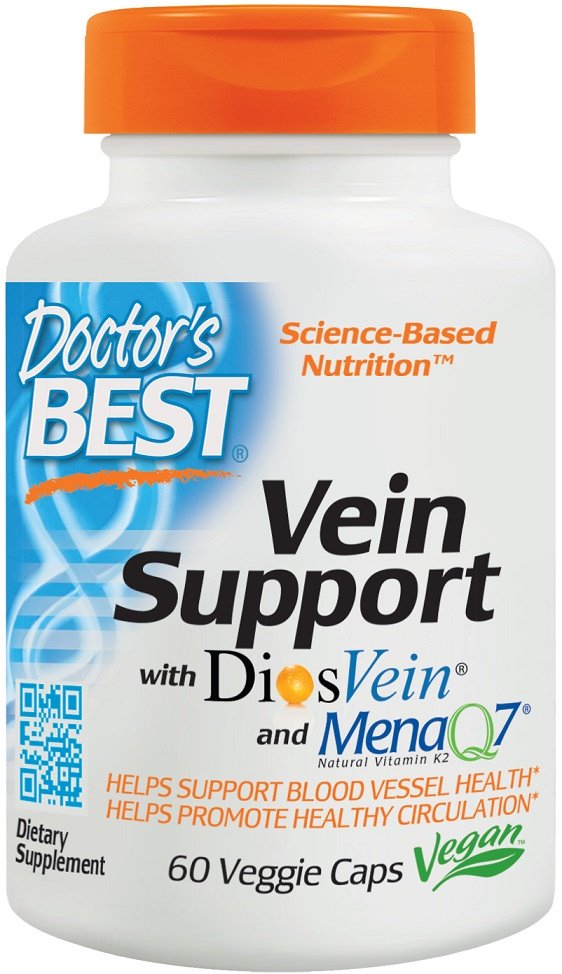 สิ่งที่ดีที่สุดของแพทย์ การสนับสนุนหลอดเลือดดำด้วย diosvein และ menaq7 - 60 vcaps