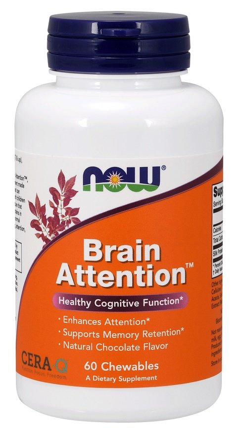 NOW Foods, Brain Attention - 60 chewables