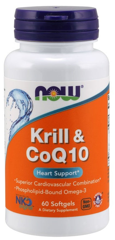 NOW Foods, Krill & CoQ10 - 60 softgels