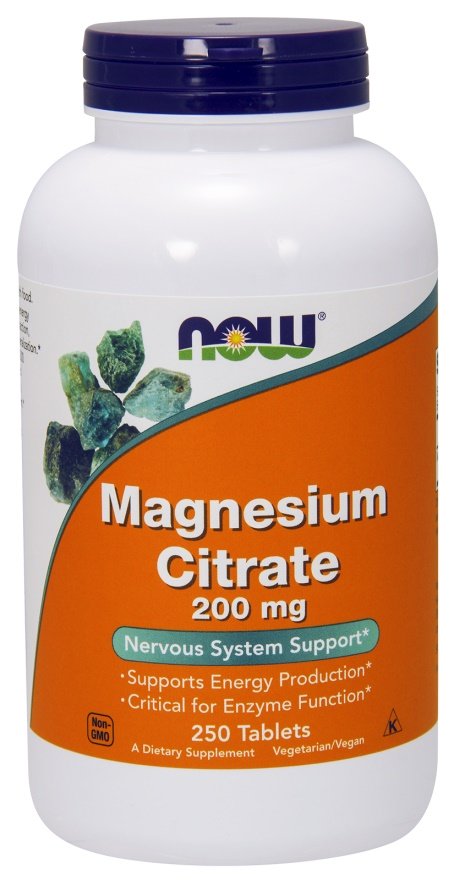 NOW Foods, Magnesium Citrate, 200mg - 250 tablets