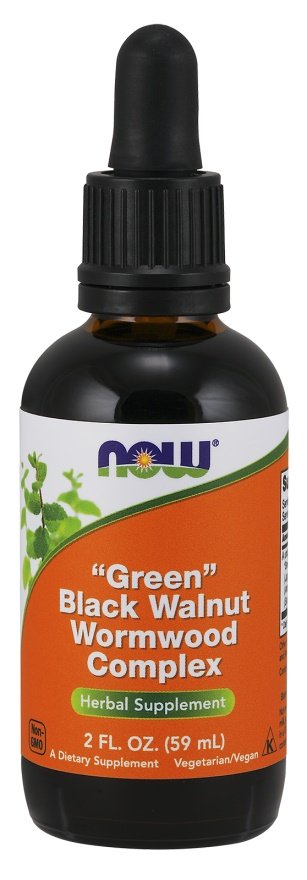 NOW Foods, Green Black Walnut Wormwood Complex - 59 ml.