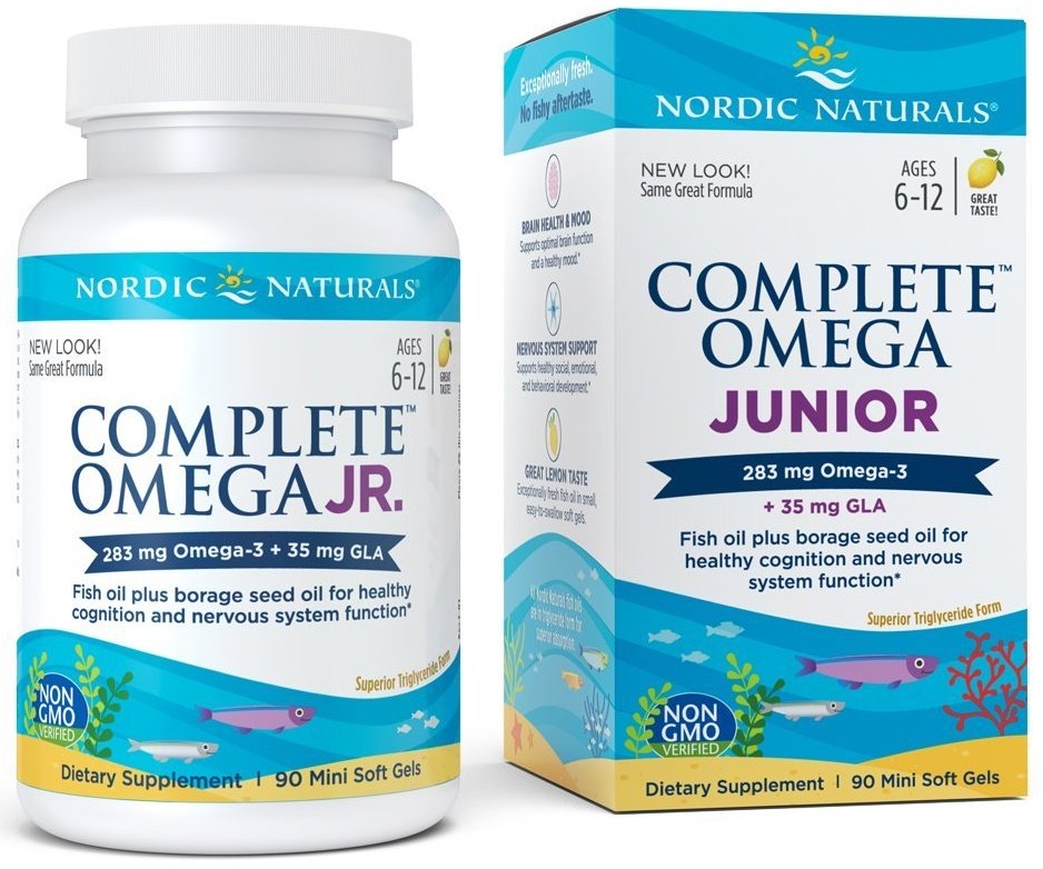 Nordic Naturals, Complete Omega Junior, 283mg Lemon - 90 mini softgels