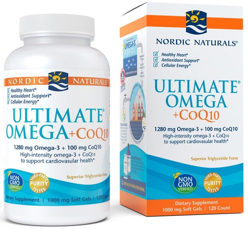 Nordic Naturals, Ultimate Omega + CoQ10, 1280mg - 120 softgels