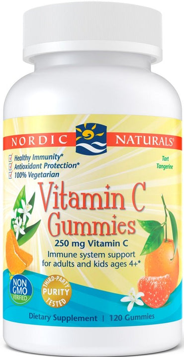 Nordic Naturals, Vitamin C Gummies, 250mg Tangerine - 120 gummies