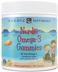 Nordic Naturals, Nordic Omega-3 Gummies, 82mg Tangerine Treats - 120 gummies