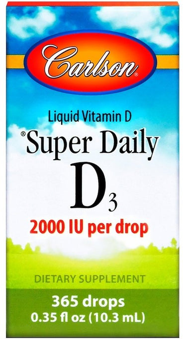 Carlson Labs, Super Daily D3, 2000 IU - 10 ml.