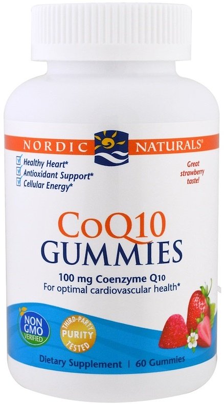Nordic Naturals, CoQ10 Gummies, 100mg Strawberry - 60 gummies