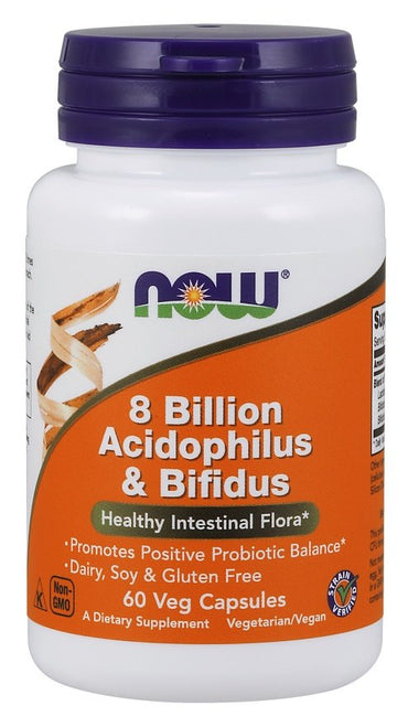 NOW Foods, 8 Billion Acidophilus & Bifidus - 60 vcaps