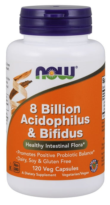 NOW Foods, 8 Billion Acidophilus & Bifidus - 120 vcaps