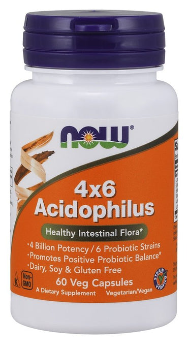 NOW Foods, Acidophilus 4X6 - 60 vcaps
