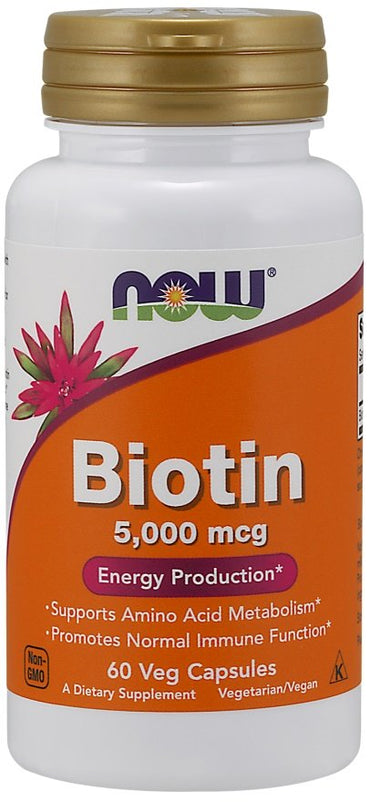 NOW Foods, Biotin, 5000mcg - 60 vcaps