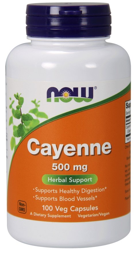 NOW Foods, Cayenne, 500mg - 100 vcaps