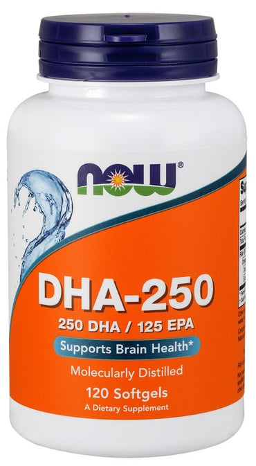 NOW Foods, DHA-250, 250 DHA / 125 EPA - 120 softgels