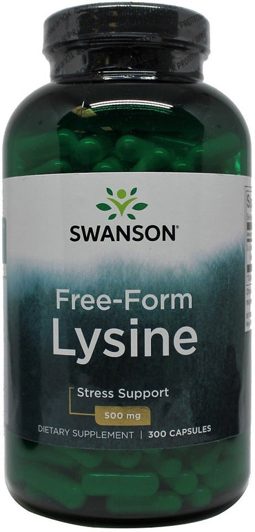 Swanson, Lysine, 500mg Free-Form - 300 caps