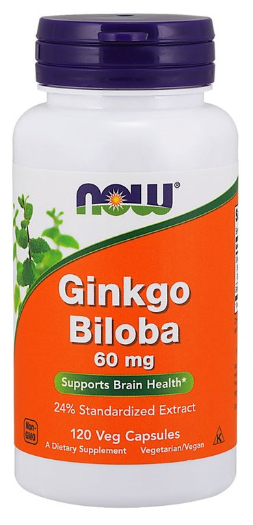NOW Foods, Ginkgo Biloba, 60mg - 120 vcaps