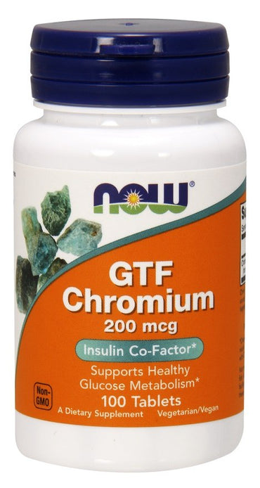 NOW Foods, GTF Chromium, 200mcg - 100 tablets