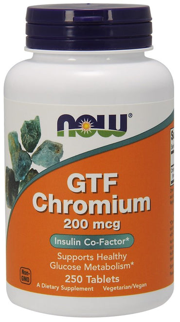 NOW Foods, GTF Chromium, 200mcg - 250 tablets