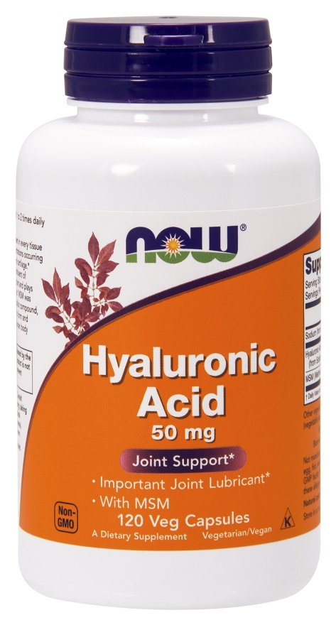 NOW Foods, Hyaluronic Acid with MSM, 50mg - 120 vcaps