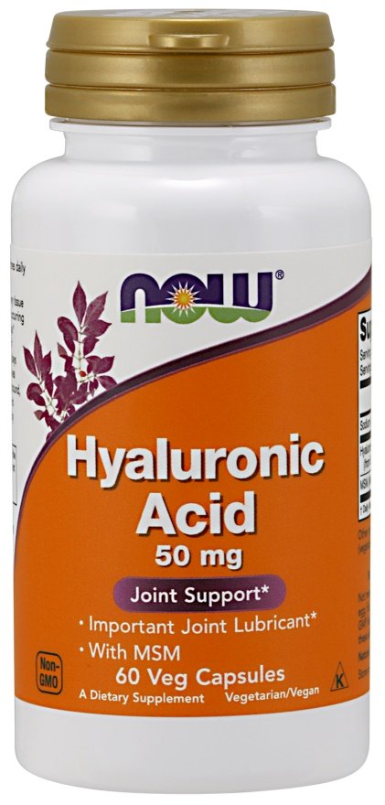 NOW Foods, Hyaluronic Acid with MSM, 50mg - 60 vcaps