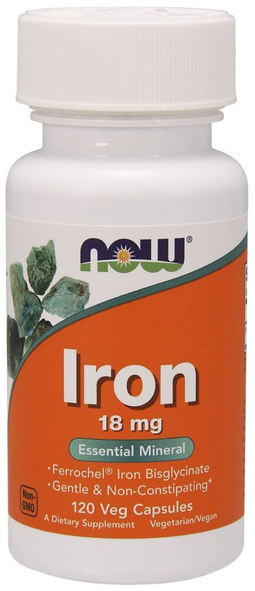 NOW Foods, Iron, 18mg - 120 vcaps