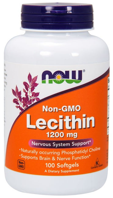 NOW Foods, Lecithin, 1200mg Non-GMO - 100 softgels