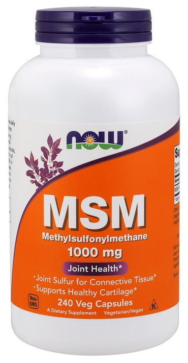 NOW Foods, MSM Methylsulphonylmethane, 1000mg - 240 vcaps