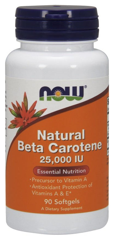 NOW Foods, Beta Carotene Natural, 25 000 IU - 90 softgels