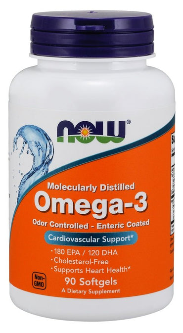 NOW Foods, Omega-3 Enteric Coated - 90 softgels