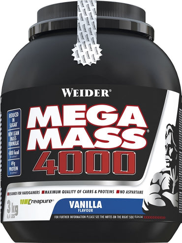 Weider, Mega Mass 4000, Vanilla - 3000g