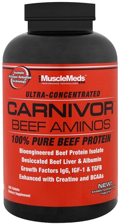 MuscleMeds, Carnivor Beef Aminos - 300 de tablete