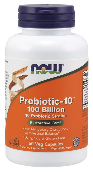 NOW Foods, Probiotic-10, 100 Billion - 60 vcaps